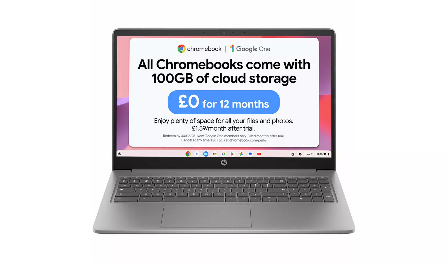 HP 15a-nb0006na 15.6in Intel N100 4GB 128GB Chromebook