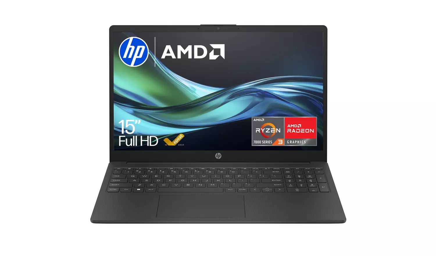 HP 15-fc0045na 15.6in AMD Ryzen 3 8GB 256GB Laptop - Black