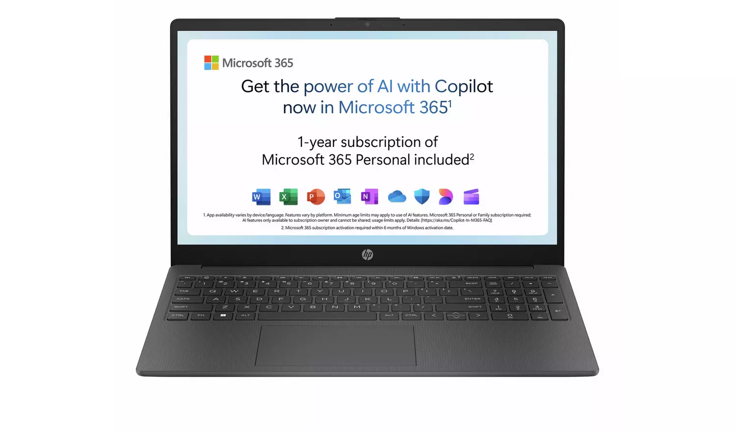 HP 15-fc0078na 15.6 Inch AMD Athlon 8GB 128GB Laptop - Black