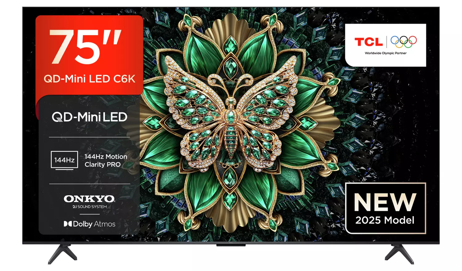 TCL 75 Inch 75C6K Smart 4K UHD HDR Mini LED TV