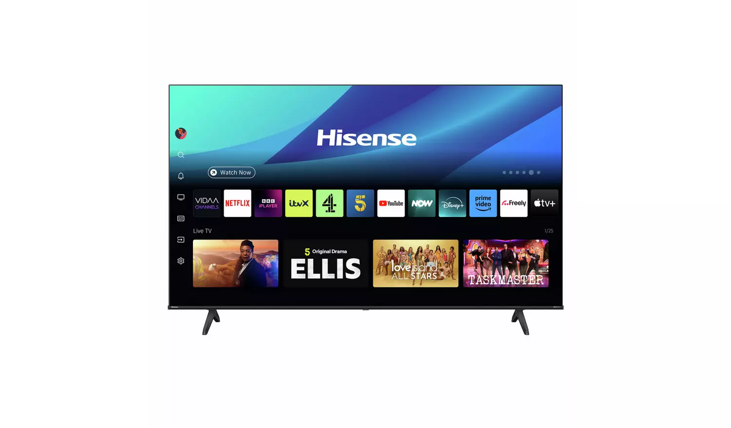 Hisense 58 Inch 58A6QTUK Smart 4K UHD HDR LED Freely TV