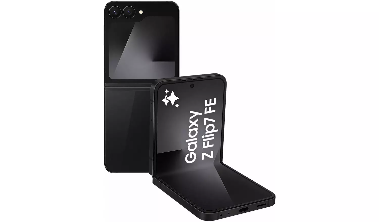 SIM Free Samsung Galaxy Z Flip7 FE 5G 256GB AI Phone - Black
