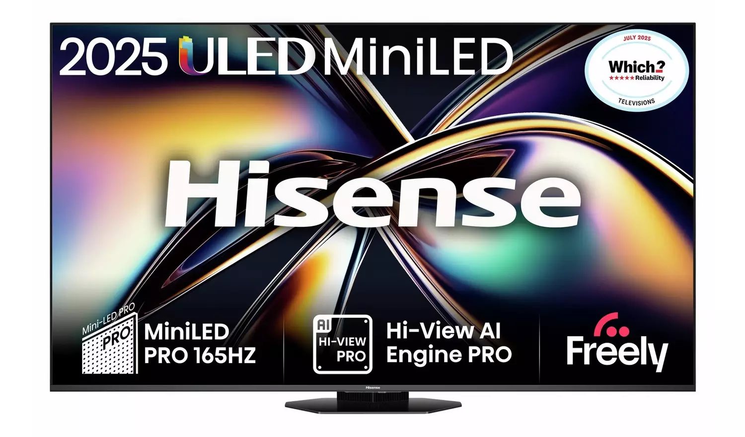 Hisense 75 Inch 75U8QTUK Smart 4K UHD HDR MiniLED Freely TV