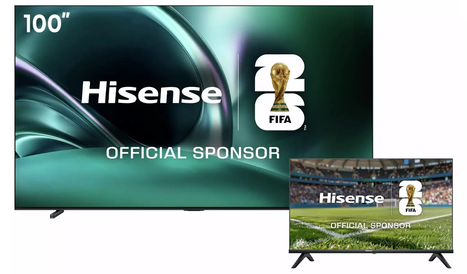 Hisense 100in 100U7QTUK Smart 4K UHD HDR MiniLED & 32E4QTUK Freely TV Bundle