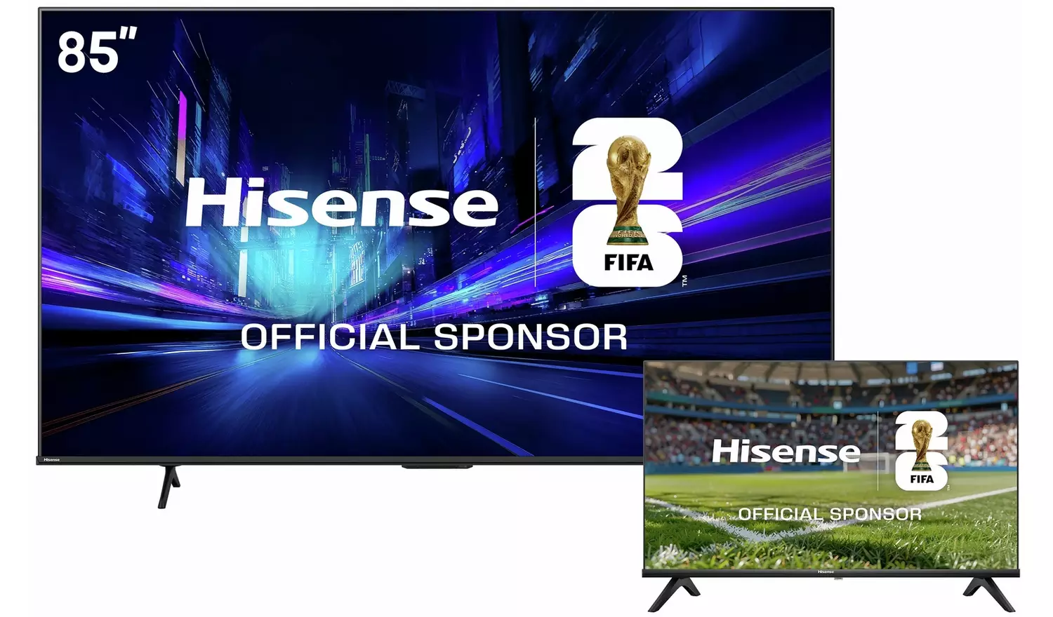 Hisense 85in 85E78QTUKPRO Smart 4K UHD HDR QLED & 32in 32E4QTUK Freely TV Bundle