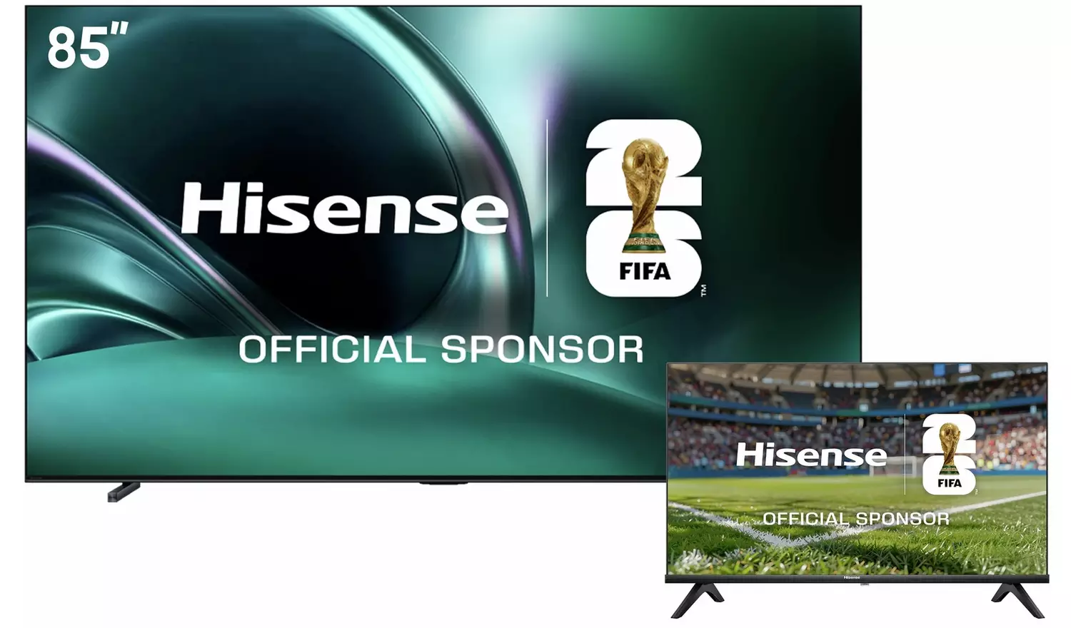 Hisense 85in 85U7QTUK Smart 4K UHD HDR MiniLED & 32in 32E4QTUK Freely TV Bundle