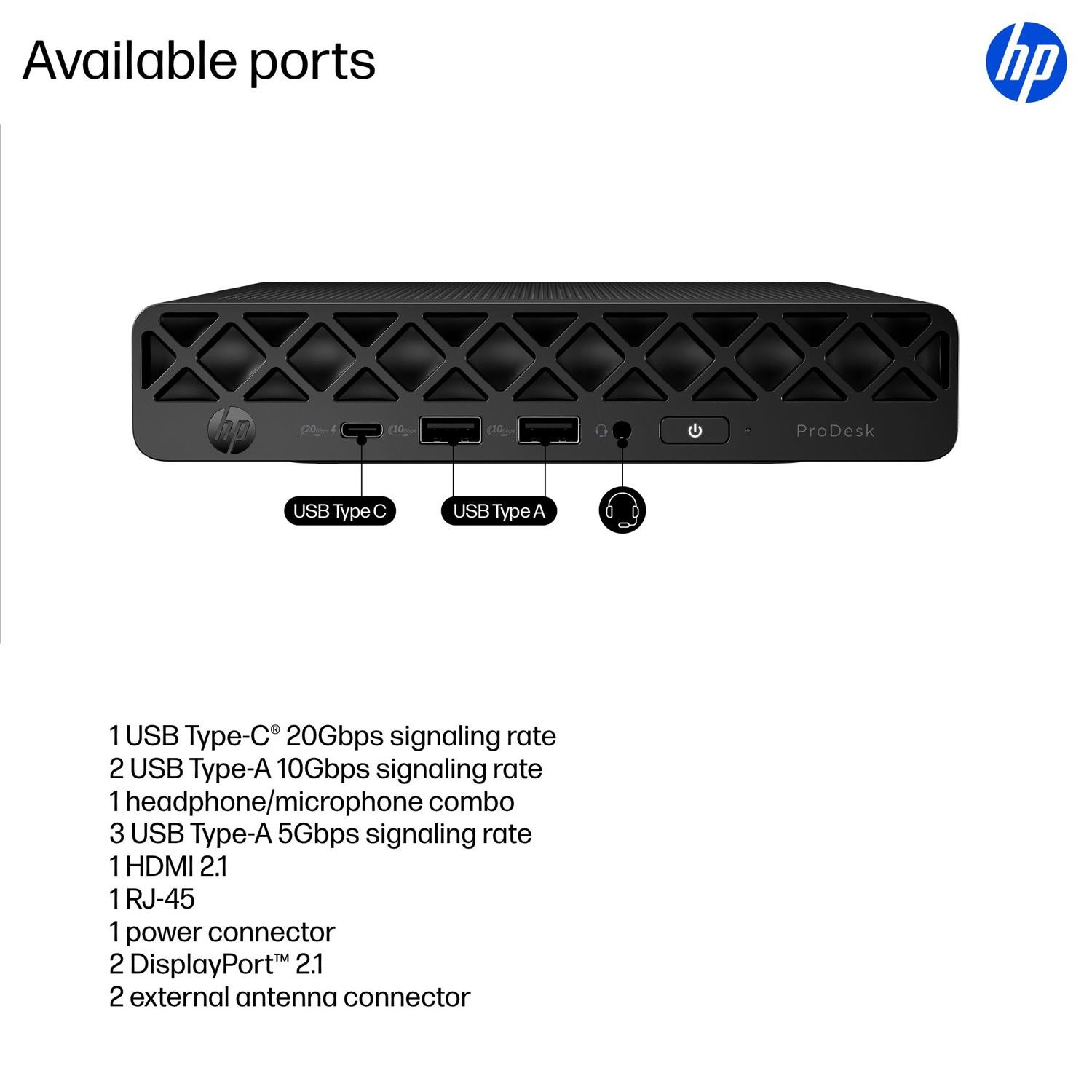 HP ProDesk 4 Mini G1i AI Intel Core Ultra 7 265T 16GB RAM 512GB SSD Windows 11 Pro Mini PC - Image 2