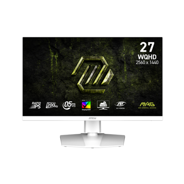 MSI MAG 274QRFW E20 27" IPS WQHD 200Hz 0.5ms White Gaming Monitor