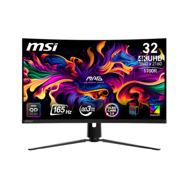 Refurbished MSI MAG 321CUP 32" QD-OLED 4K UHD 165Hz 0.03ms Curved USB-C Gaming Monitor