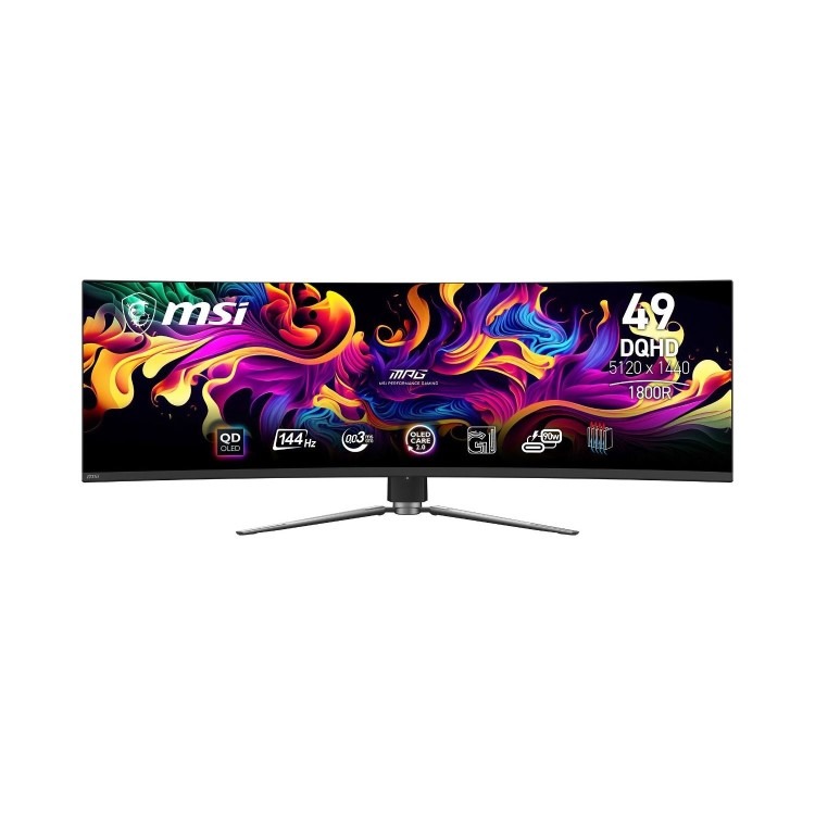 MSI MPG 491CQP QD-OLED 49" DQHD 144Hz 0.03ms Curved Gaming Monitor
