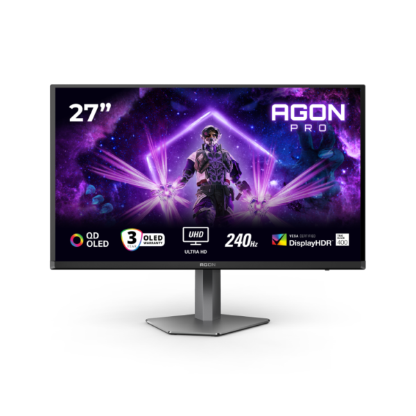 AOC AGON PRO AG276UZD 27" QD-OLED 4K UHD 240Hz 0.03ms Gaming Monitor