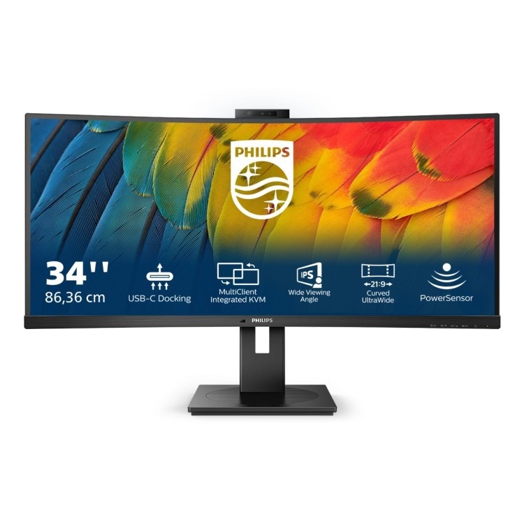 Philips 5000 Series 34B1U5600CH 34" VA WQHD 120Hz UltraWide Curved USB-C Monitor - Image 2