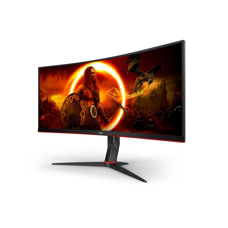 AOC G2 CU34G2XP 34" VA WQHD 180Hz 1ms UltraWide Curved Gaming Monitor - Image 2