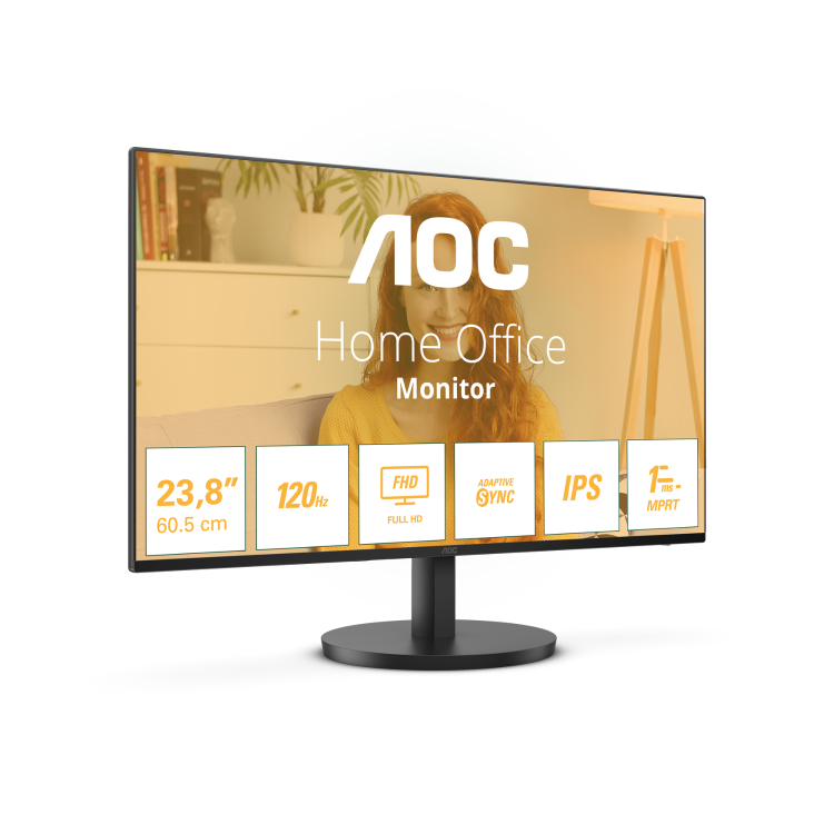 AOC 24B3HA2 23.8" IPS Full HD 120Hz 1ms Monitor - Image 2