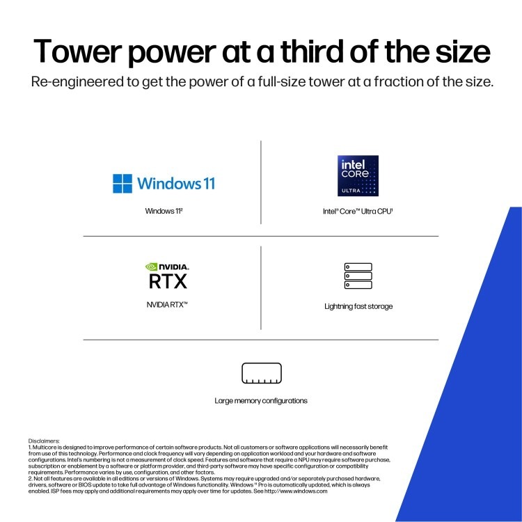 HP Z2 G1i SFF Intel Core Ultra 7 265 32GB RAM 1TB SSD RTX A1000 Windows 11 Pro Workstation PC - Image 3