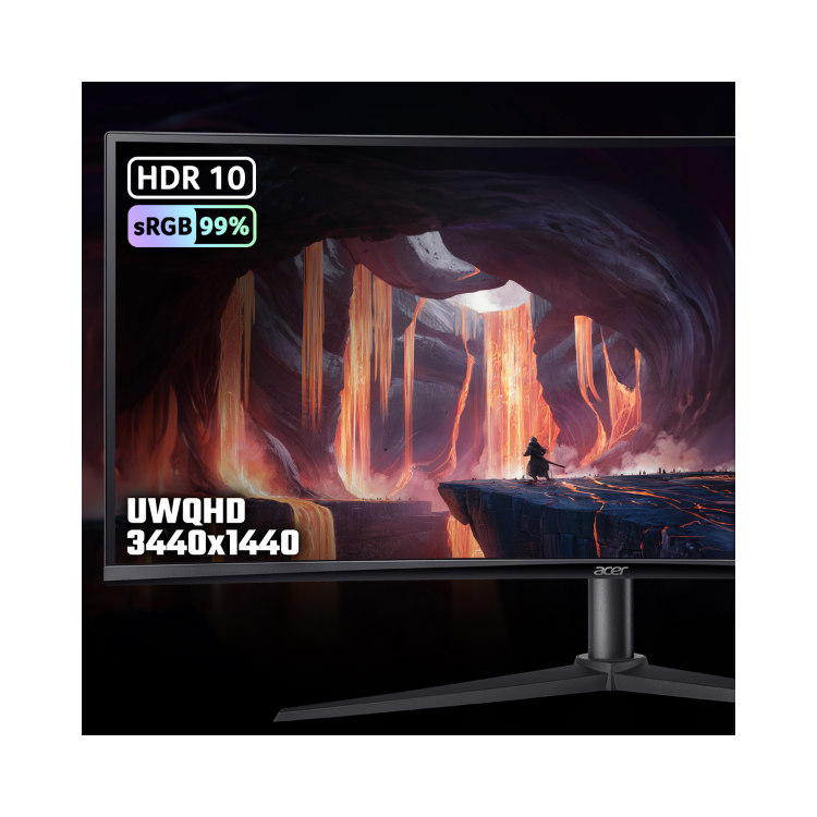 Acer Nitro XZ340CURJ0 34" VA WQHD 120Hz 1ms Curved Gaming Monitor - Image 3