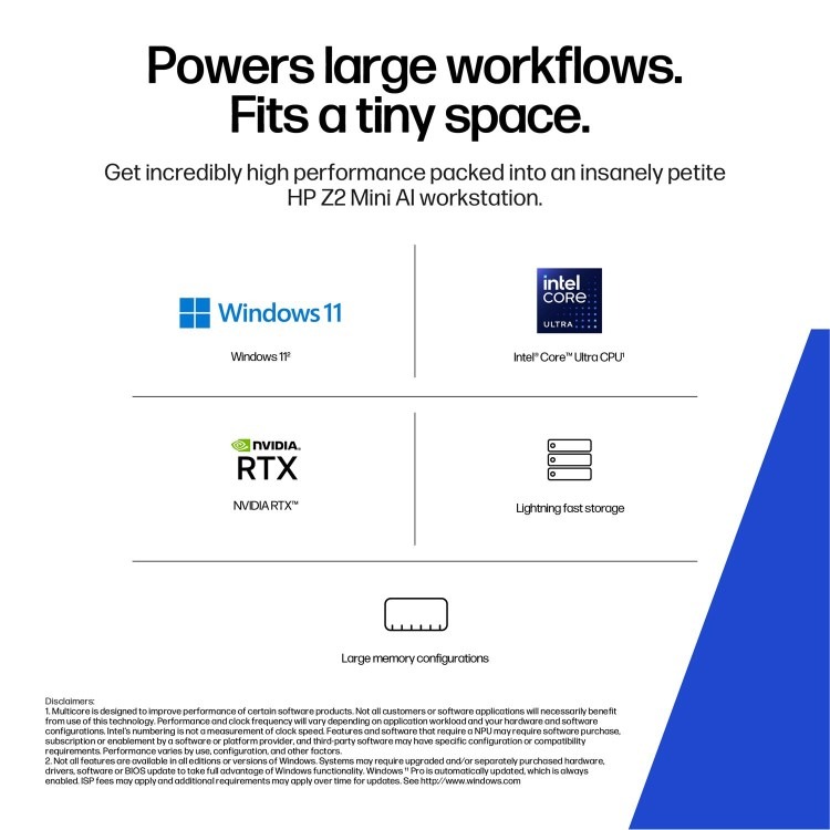 HP Z2 Mini G1i Intel Core Ultra 7 265 32GB RAM 1TB SSD RTX A400 Windows 11 Pro Workstation PC - Image 7