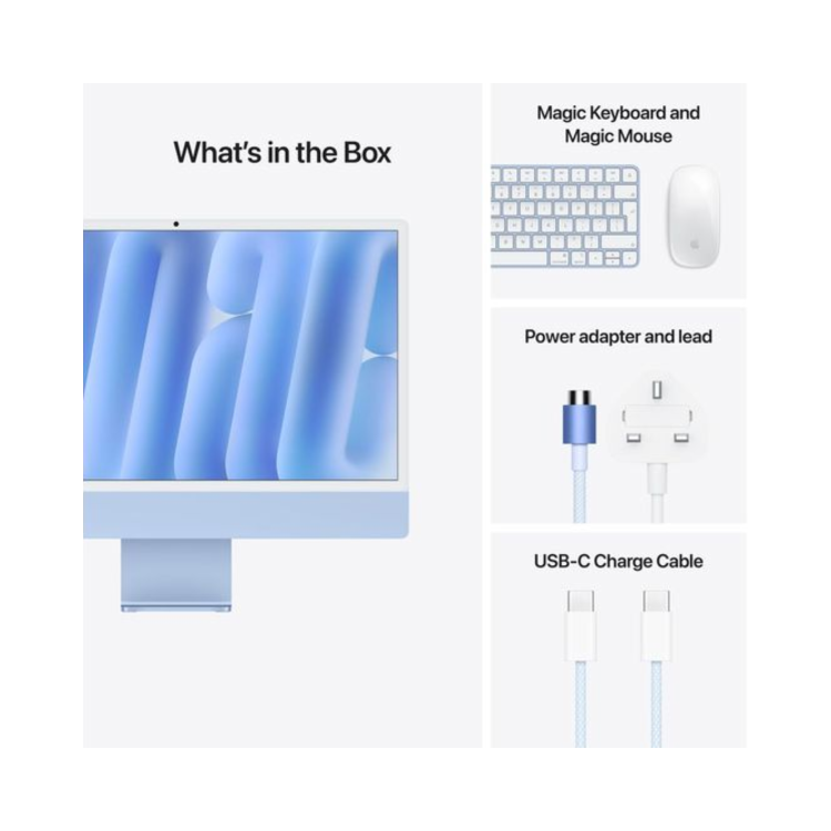 Apple iMac 2024 M4 10-Core 16GB RAM 256GB SSD 24 Inch 4.5K All-in-One PC - Blue - Image 7