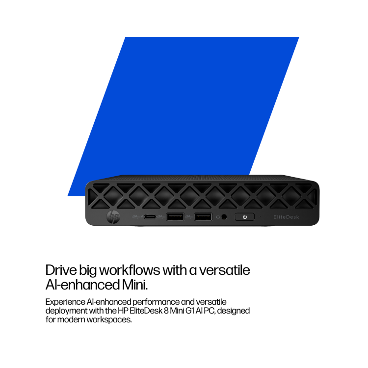 HP EliteDesk 8 Mini G1i Intel Core Ultra 5 235T 16GB RAM 512GB SSD Windows 11 Pro Mini PC - Image 7