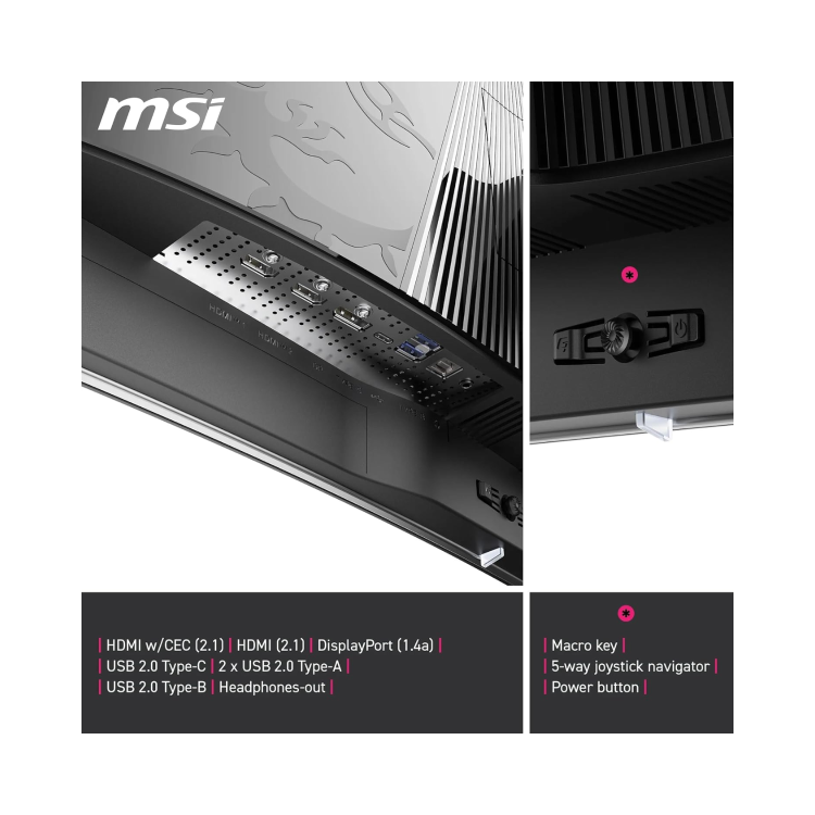 MSI MPG 321CURX 32" QD-OLED 4K UHD 240Hz 0.03ms Curved Gaming Monitor - Image 8