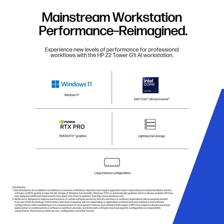 HP Z2 Tower G1i Intel Core Ultra 9 285 32GB RAM 1TB SSD Windows 11 Pro Workstation PC - Image 10